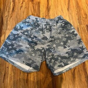 Mr Remade Louis Vuitton Print Shorts
